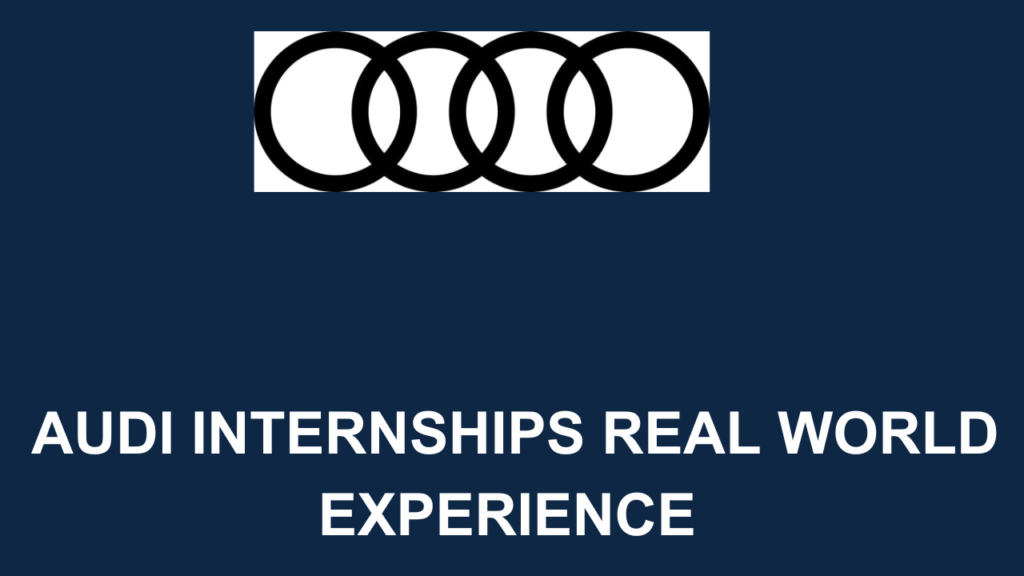 Audi Internship